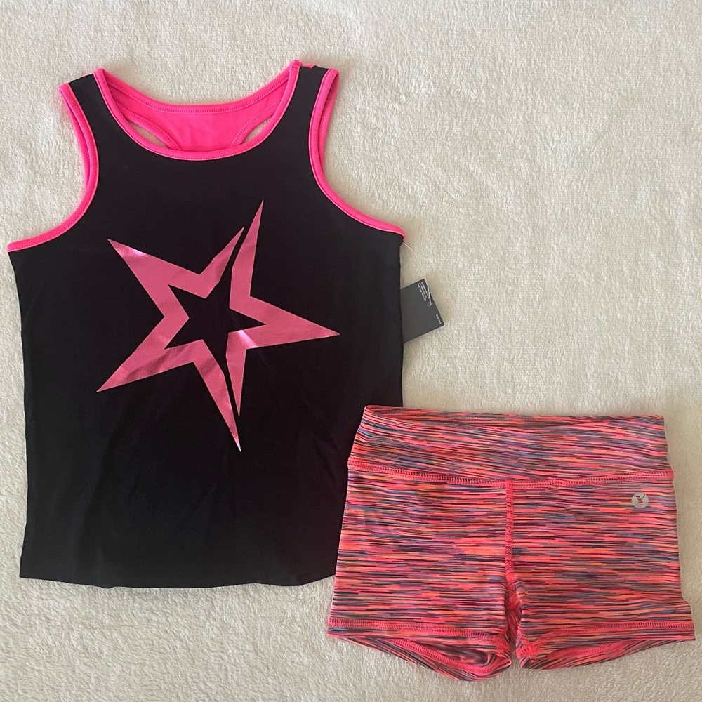 NWT Bundle of Xersion Tank and Shorts girls size 4